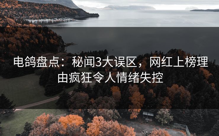 电鸽盘点：秘闻3大误区，网红上榜理由疯狂令人情绪失控